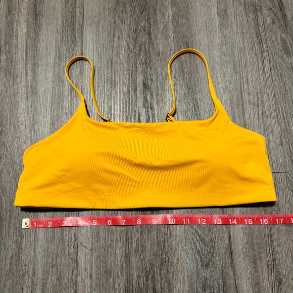 Athleta Yellow Bikini Top Adjustable Straps Removable Pads Womens Size XL - Picture 4 of 7